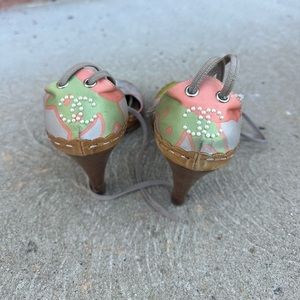 CHANEL Vintage Lace Up Heels